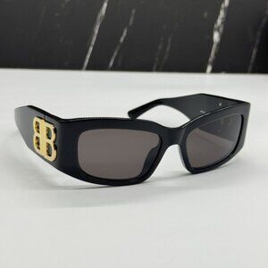 NEW BALENCIAGA BB0360S 005 UNISEX BLACK SUNGLASSES